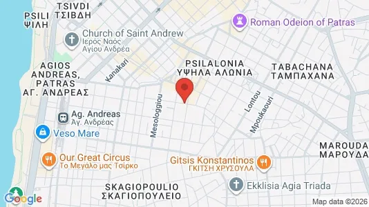 Apartments for rent i Patras - kort over placeringen