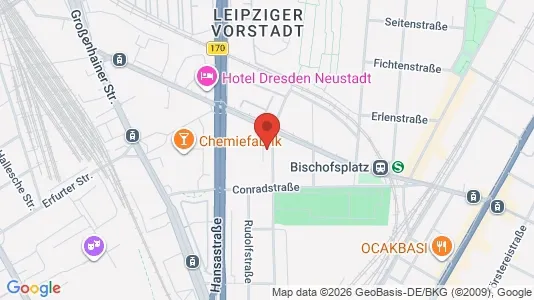 Apartments for rent i Dresden - kort over placeringen