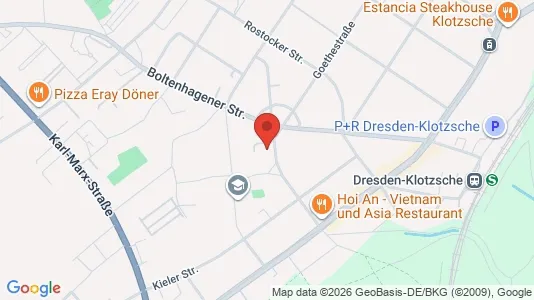 Apartments for rent i Dresden - kort over placeringen