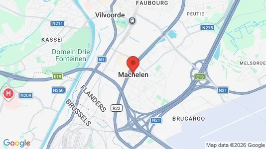 Apartments for rent i Machelen - kort over placeringen