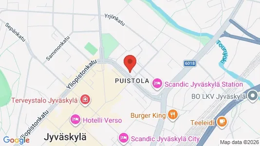 Apartments for rent i Jyväskylä - kort over placeringen