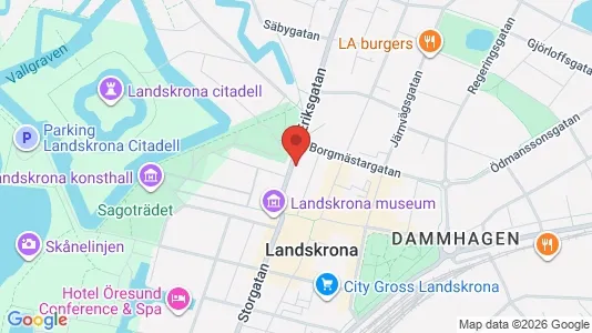 Apartments for rent i Landskrona - kort over placeringen