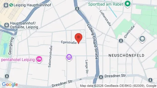 Apartments for rent i Leipzig - kort over placeringen