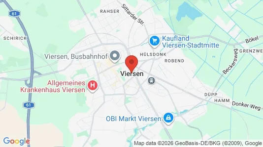 Apartments for rent i Viersen - kort over placeringen