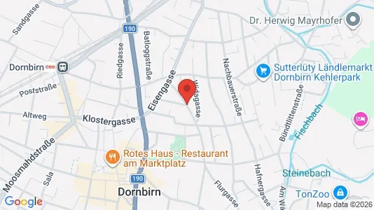 Apartments for rent i Dornbirn - kort over placeringen
