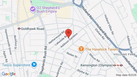 Apartments for rent i London W14 - kort over placeringen