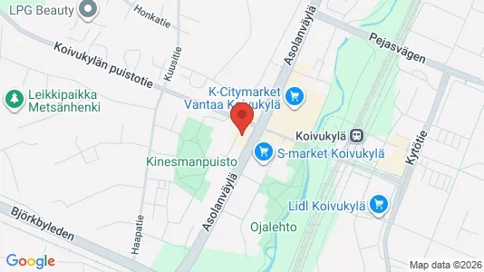 Apartments for rent i Vantaa - kort over placeringen