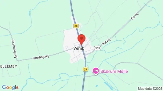 Apartments for rent i Vemb - kort over placeringen