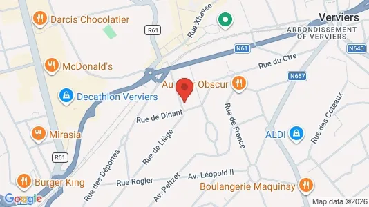 Apartments for rent i Verviers - kort over placeringen