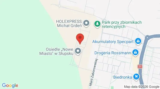 Apartments for rent i Słupsk - kort over placeringen