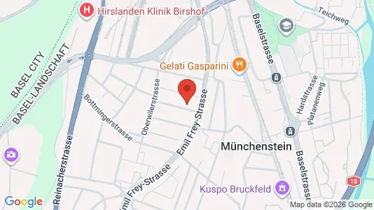 Apartments for rent i Arlesheim - kort over placeringen