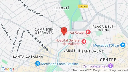 Apartments for rent i Palma de Mallorca - kort over placeringen