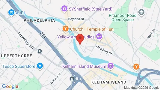 Apartments for rent i Sheffield - South Yorkshire - kort over placeringen