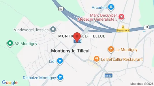 Apartments for rent i Montigny-le-Tilleul - kort over placeringen