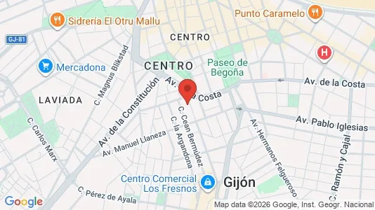 Apartments for rent i Gijón - kort over placeringen