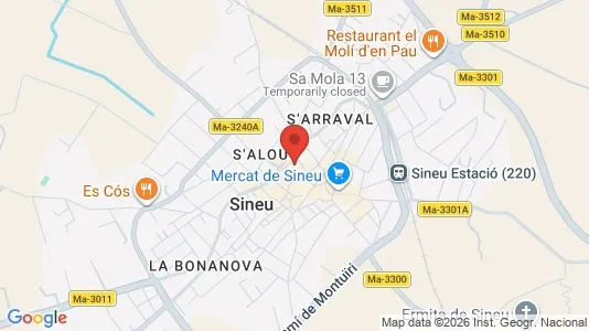 Apartments for rent i Sineu - kort over placeringen
