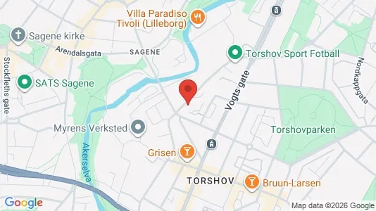 Apartments for rent i Oslo Sagene - kort over placeringen