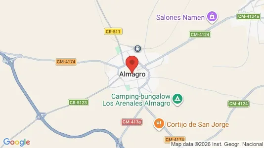 Apartments for rent i Almagro - kort over placeringen