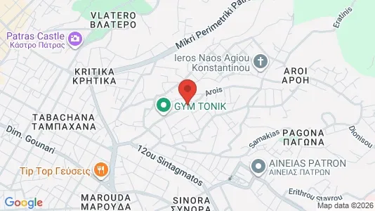 Apartments for rent i Patras - kort over placeringen