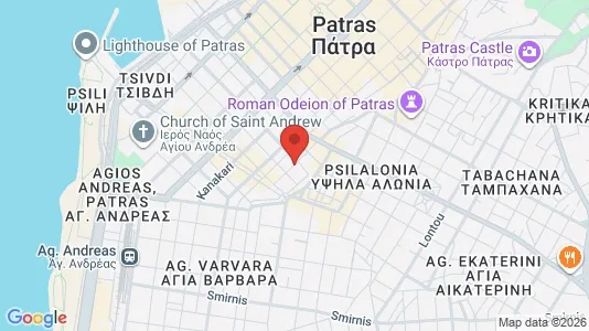 Apartments for rent i Patras - kort over placeringen