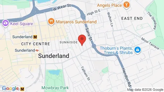 Apartments for rent i Sunderland - Tyne and Wear - kort over placeringen