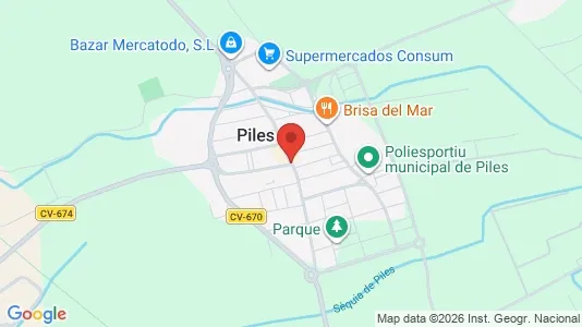 Apartments for rent i Piles - kort over placeringen