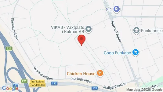 Rooms for rent i Kalmar - kort over placeringen