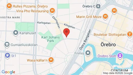 Apartments for rent i Örebro - kort over placeringen