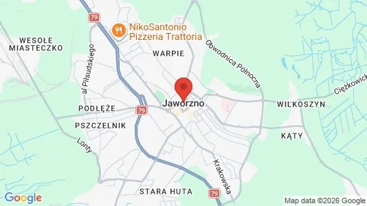 Houses for rent i Jaworzno - kort over placeringen