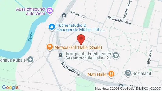 Apartments for rent i Halle (Saale) - kort over placeringen