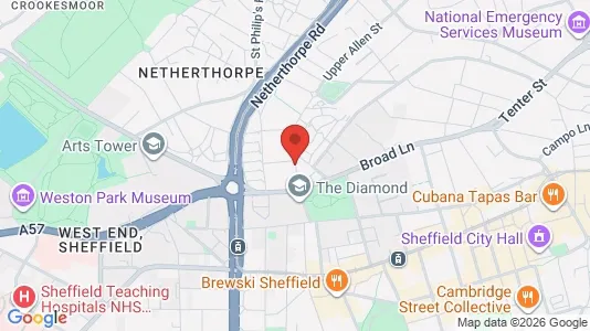 Apartments for rent i Sheffield - South Yorkshire - kort over placeringen