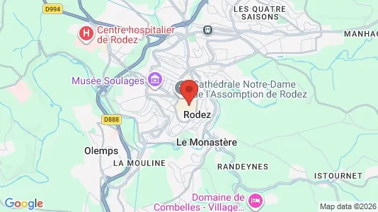 Apartments for rent i Rodez - kort over placeringen