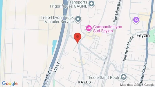 Apartments for rent i Lyon - kort over placeringen