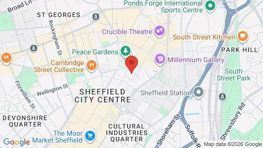 Apartments for rent i Sheffield - South Yorkshire - kort over placeringen