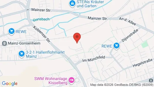 Apartments for rent i Mainz - kort over placeringen