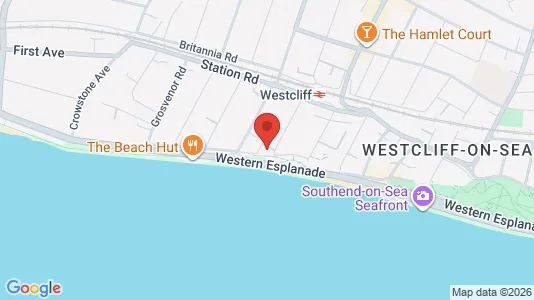 Apartments for rent i Westcliff-on-Sea - Essex - kort over placeringen