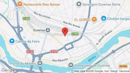 Apartments for rent i Ourense - kort over placeringen