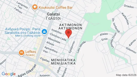 Apartments for rent i Galatsi - kort over placeringen