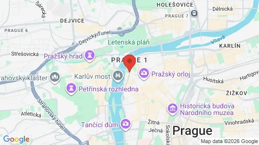 Apartments for rent i Prague 1 - kort over placeringen