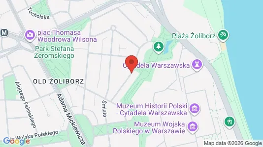 Apartments for rent i Warszawa Żoliborz - kort over placeringen