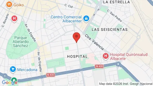 Apartments for rent i Albacete - kort over placeringen