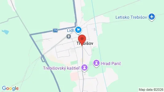 Apartments for rent i Trebišov - kort over placeringen