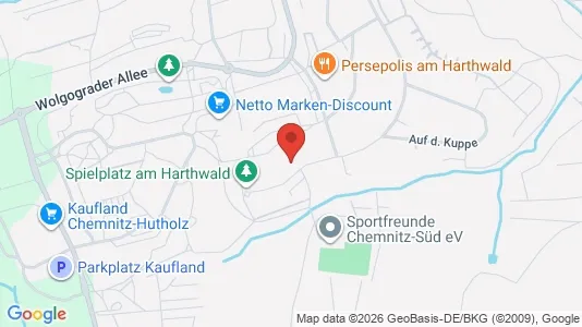 Apartments for rent i Chemnitz - kort over placeringen
