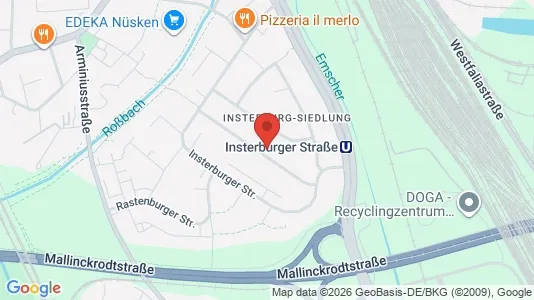 Apartments for rent i Dortmund - kort over placeringen