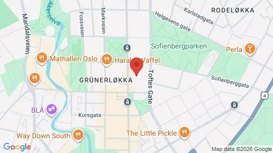 Apartments for rent i Oslo Grünerløkka - kort over placeringen