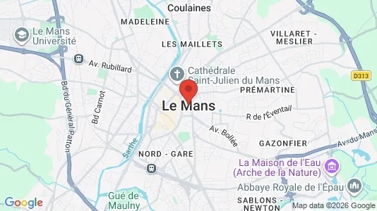 Apartments for rent i Le Mans - kort over placeringen