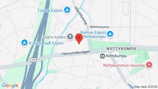 Apartments for rent i Espoo - kort over placeringen