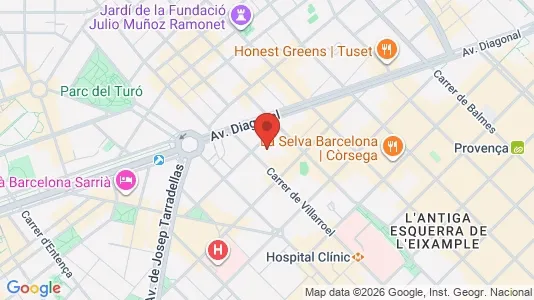 Rooms for rent i Barcelona Eixample - kort over placeringen
