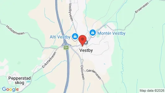 Houses for rent i Vestby - kort over placeringen