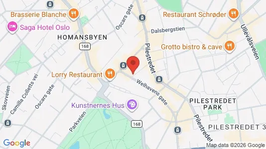 Rooms for rent i Oslo Frogner - kort over placeringen